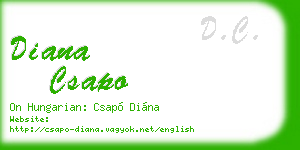 diana csapo business card